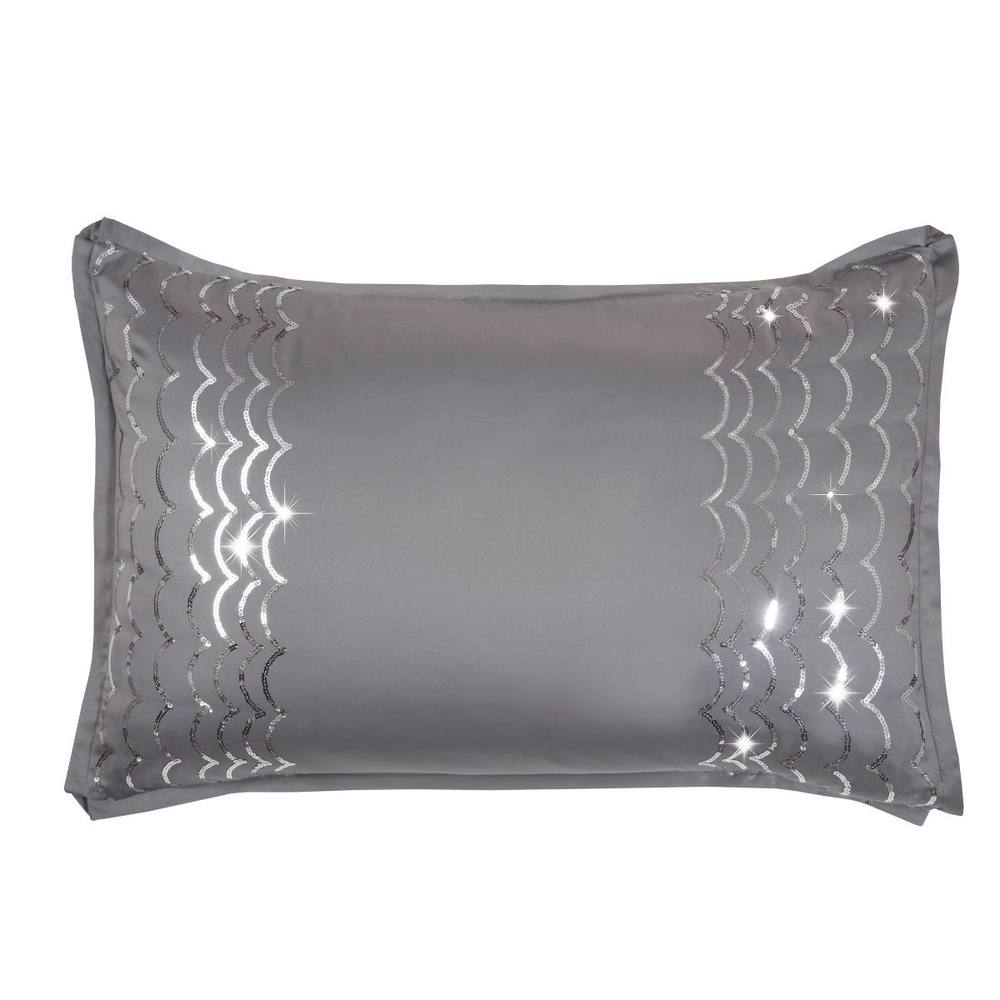 Smart Living Caprice Polycotton Soft & Breathable Pillowcase Pair in Charcoal