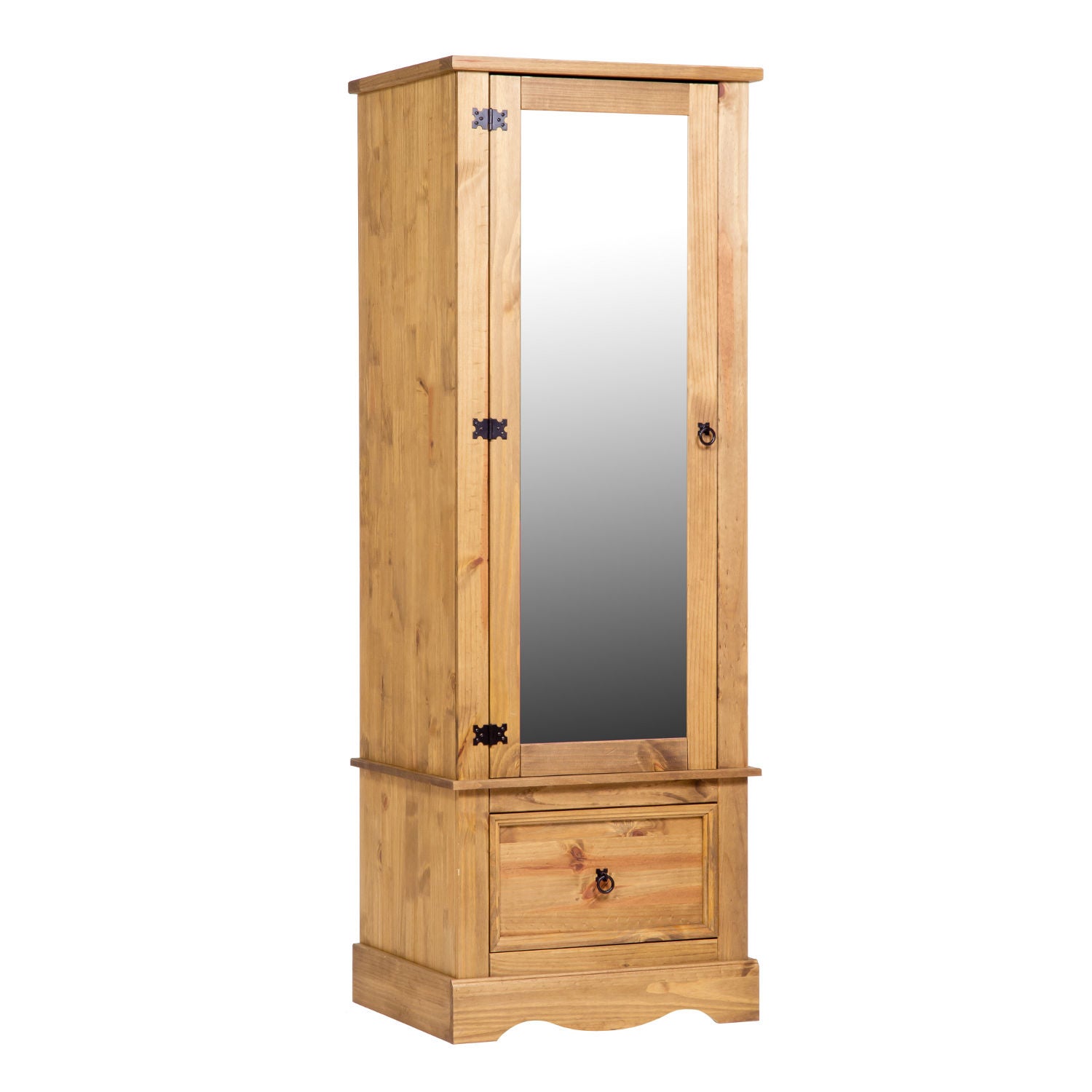Corona Mirrored Armoire Natural