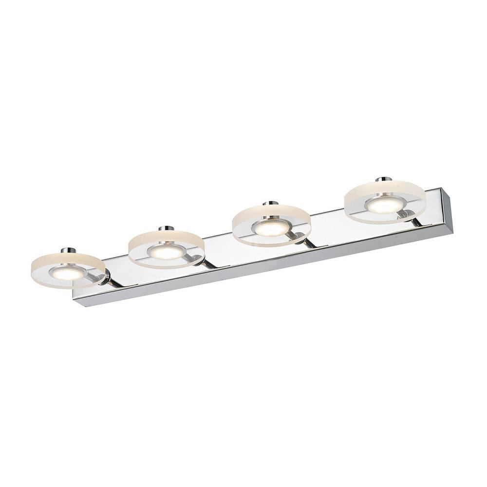 Netlighting Modern LED Wall Lamp Chrome Warm White 3000K 840lm in Silver