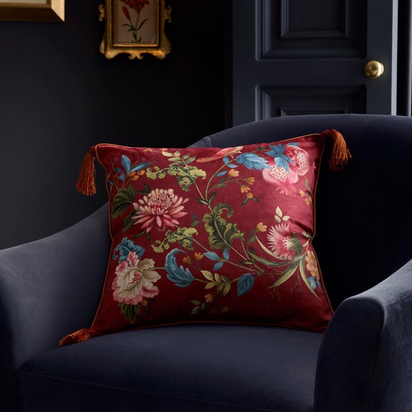 Dreams & Drapes Bejewelled Square Cushion