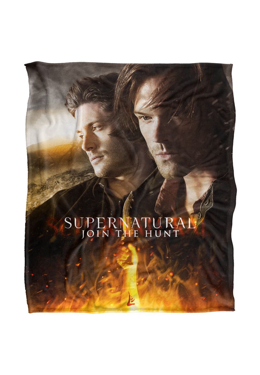 Warner Brothers Supernatural Silky Touch Super Soft Throw Blanket 152x127cm in White