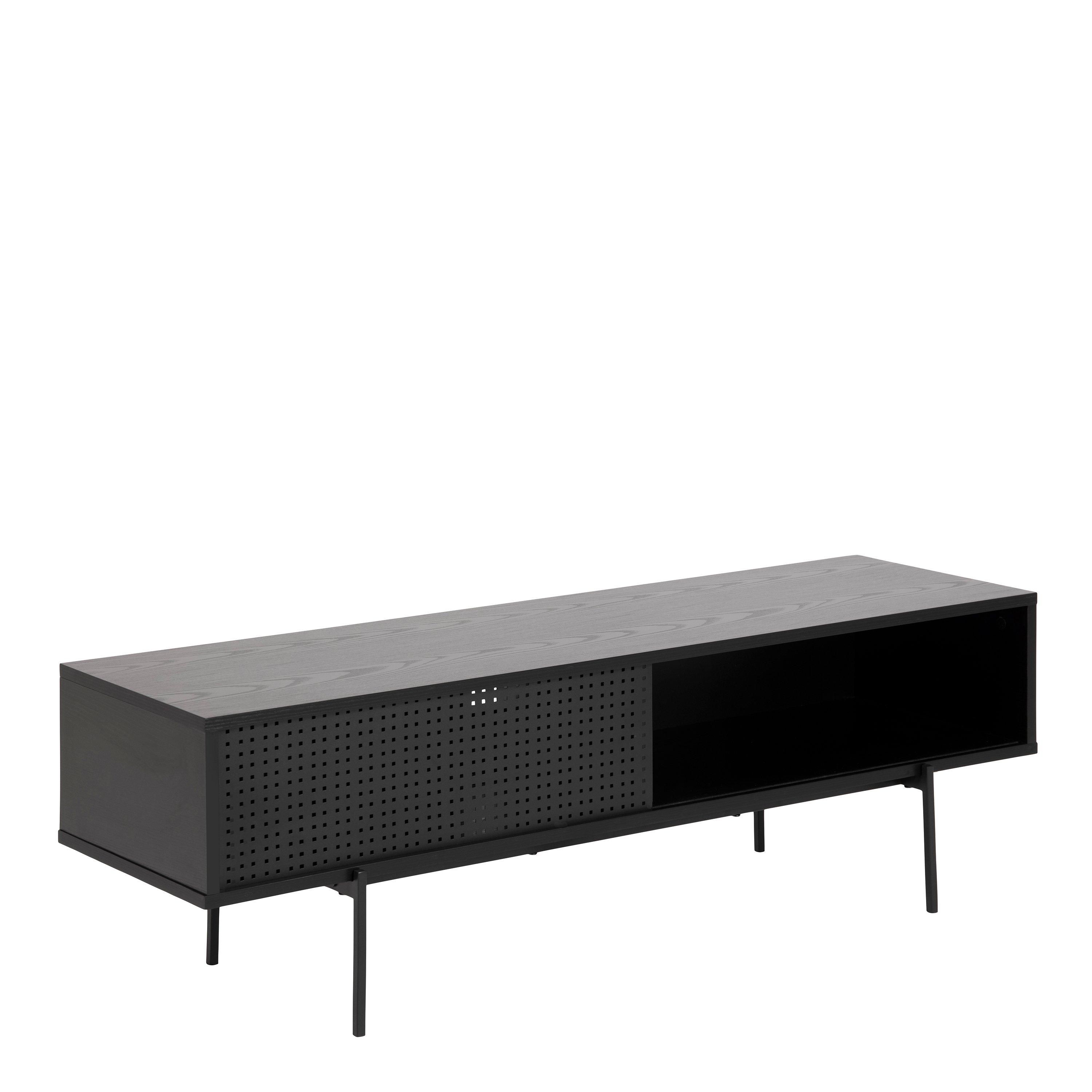 Furniture To Go Angus TV Unit with 1 Sliding Door in Black