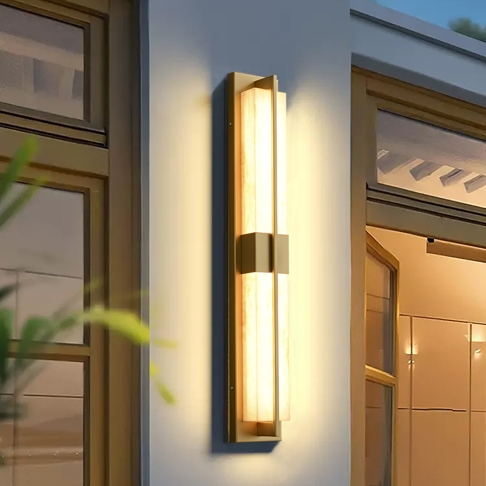 800mm Gold LED Outdoor Wall Lighting Modern Waterproof IP65 Outside Wall Sconce