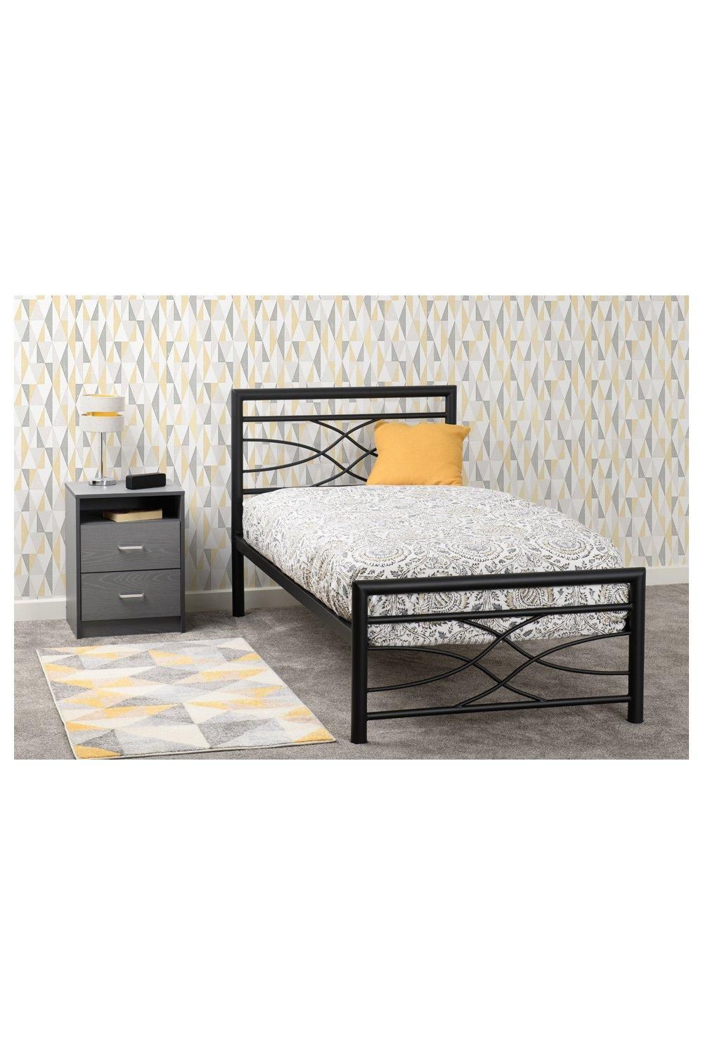 Seconique Kelly 3' Single Bed in Black