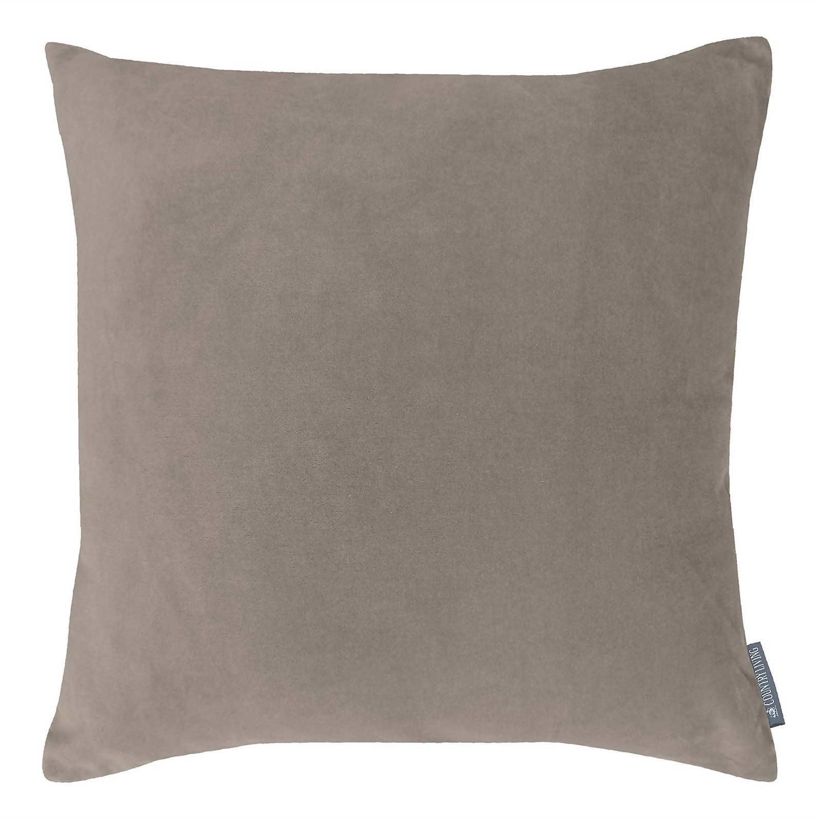 Country Living Velvet Linen Cushion - 45x45cm - Latte