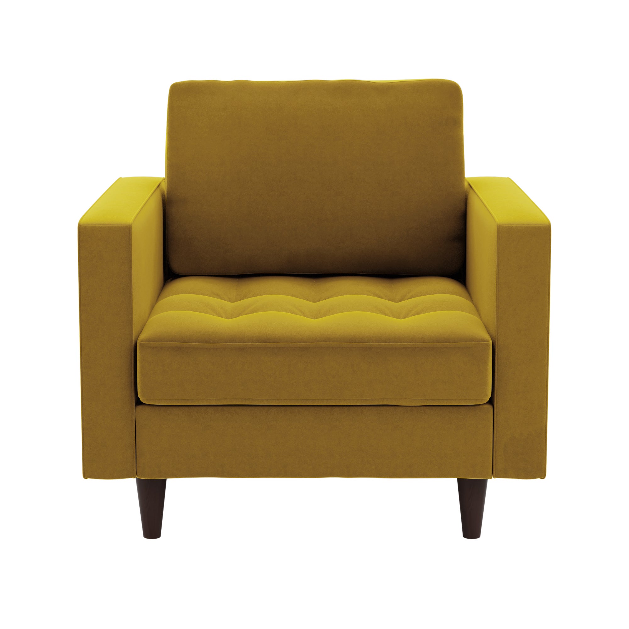 Zoe Velvet Armchair Yellow