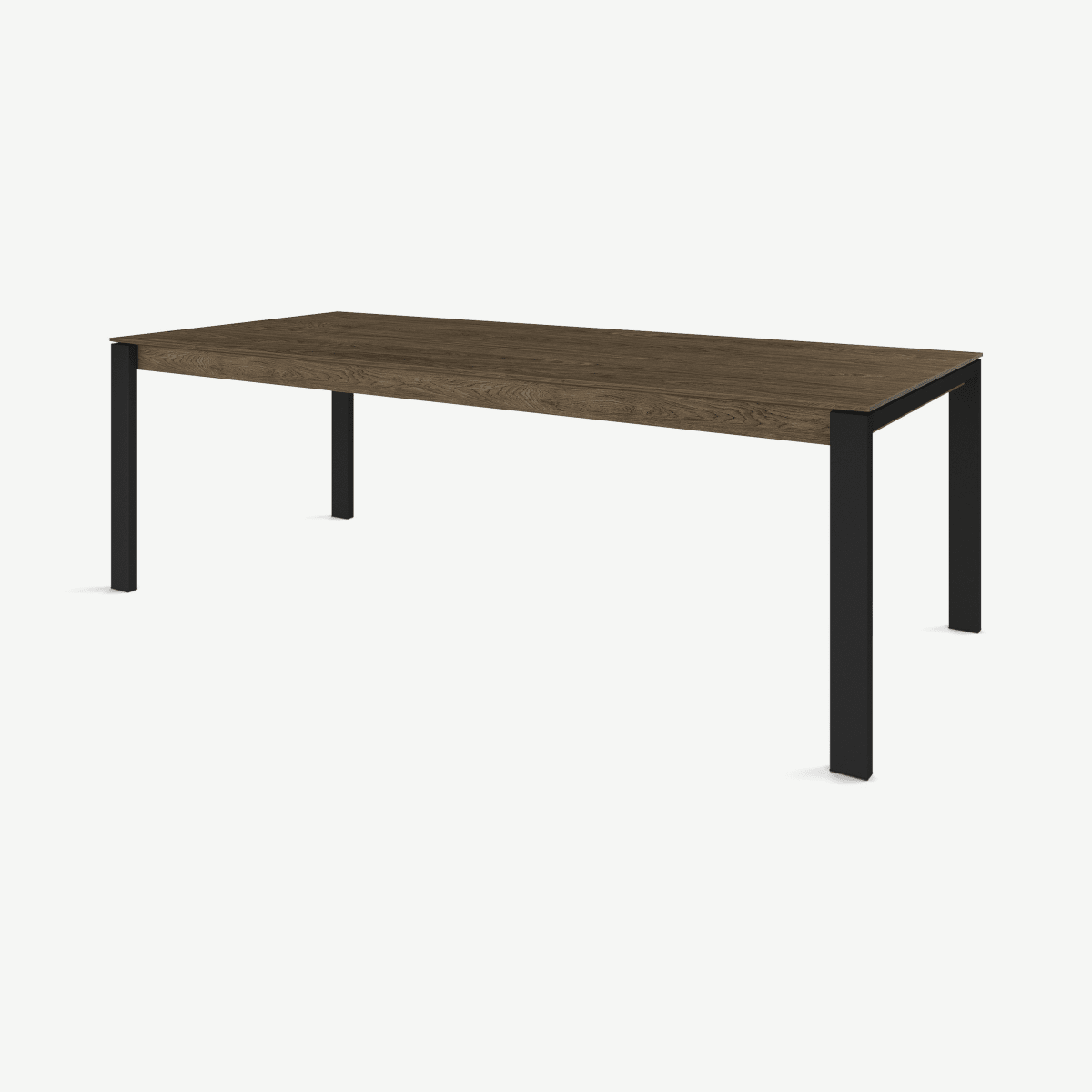 Corinna 10 Seat Dining Table, Smoked Oak & Black