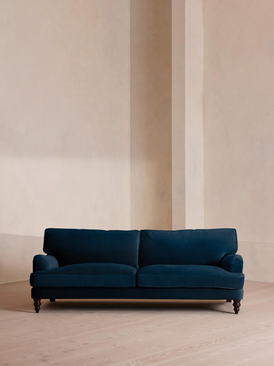 Arundel Four Seater Sofa, Velvet, Royal Blue
