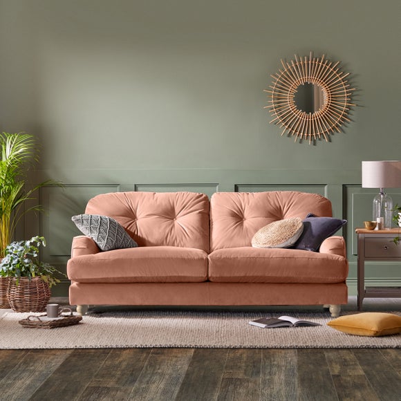 Martha Vintage Velvet 3 Seater Sofa