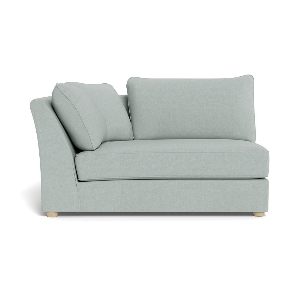 Heal's Tailor Large Curved Left Hand Facing Corner Unit Brushed Cotton Oat Natural Feet