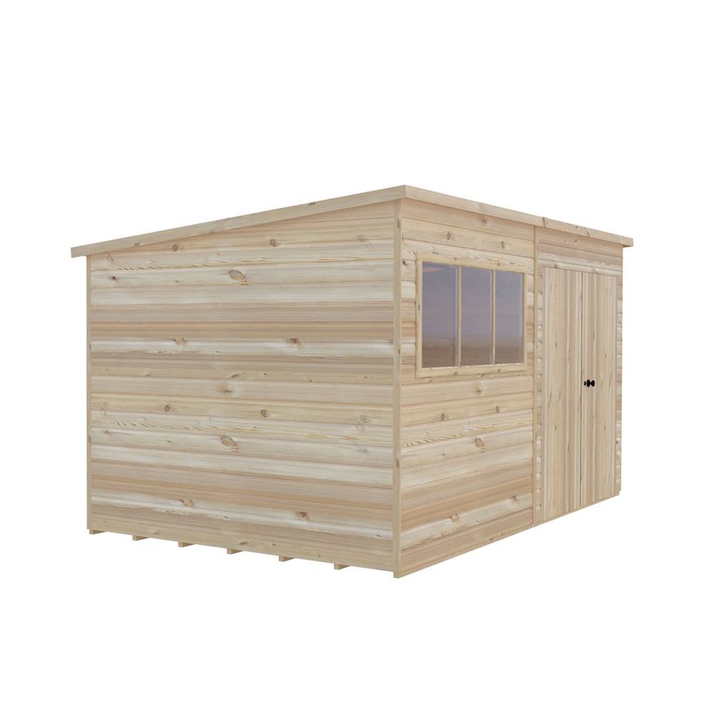 Shires Ranger 12 x 8 Feet Double Door Shed - L239 x W359 x H213.9 cm in Light Tan 4