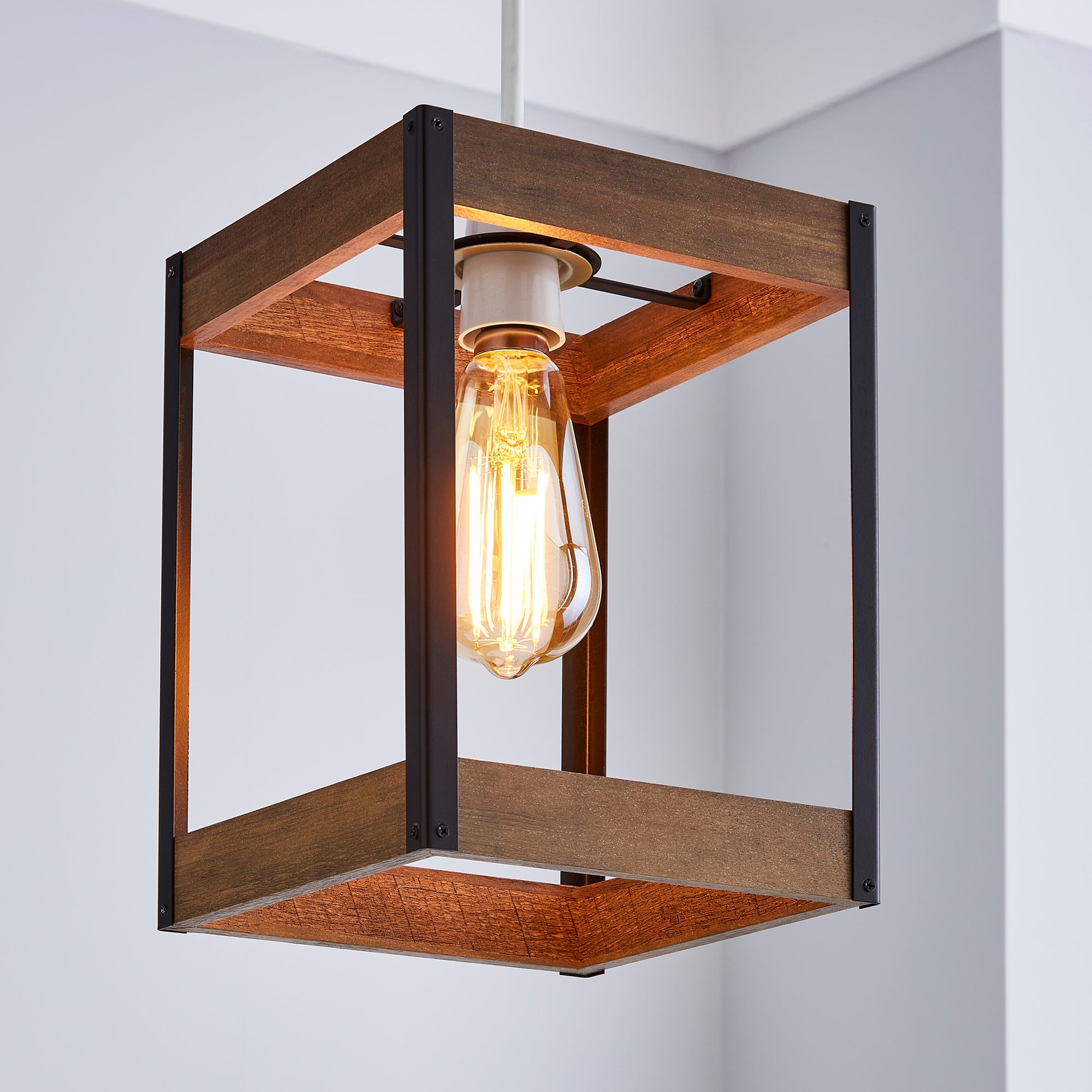 Fulton Easy Fit Pendant Brown