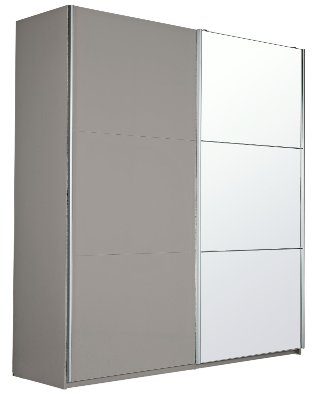 Habitat Holsted Large Grey Gloss &Mirror Sliding Wardrobe