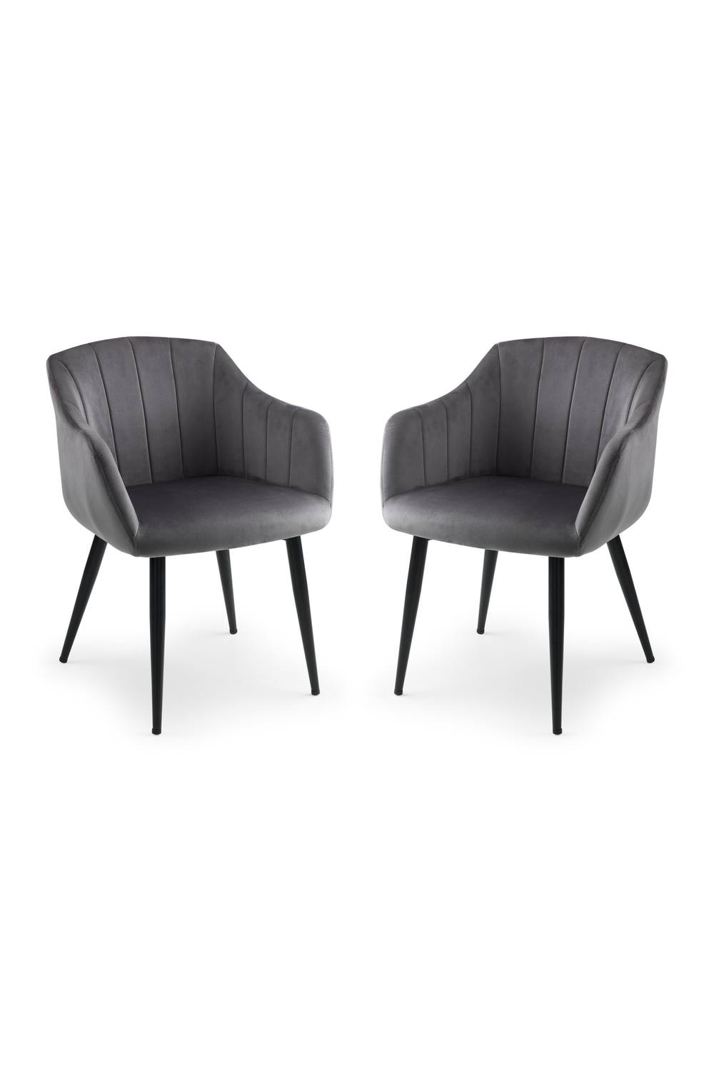 Julian Bowen Hobart Upholstered Dining Chair (Set of 2) in Grey 5