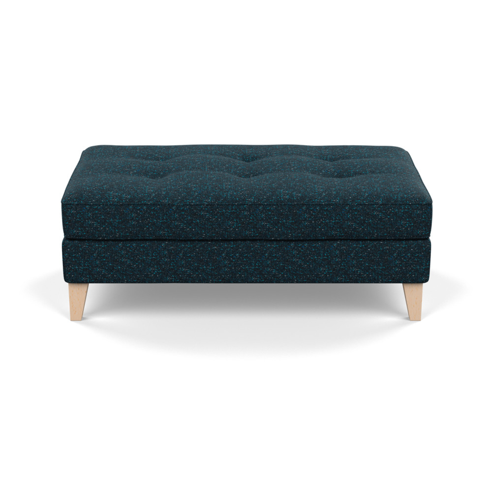 Heal's Mistral Footstool Brecon Ink Natural Feet