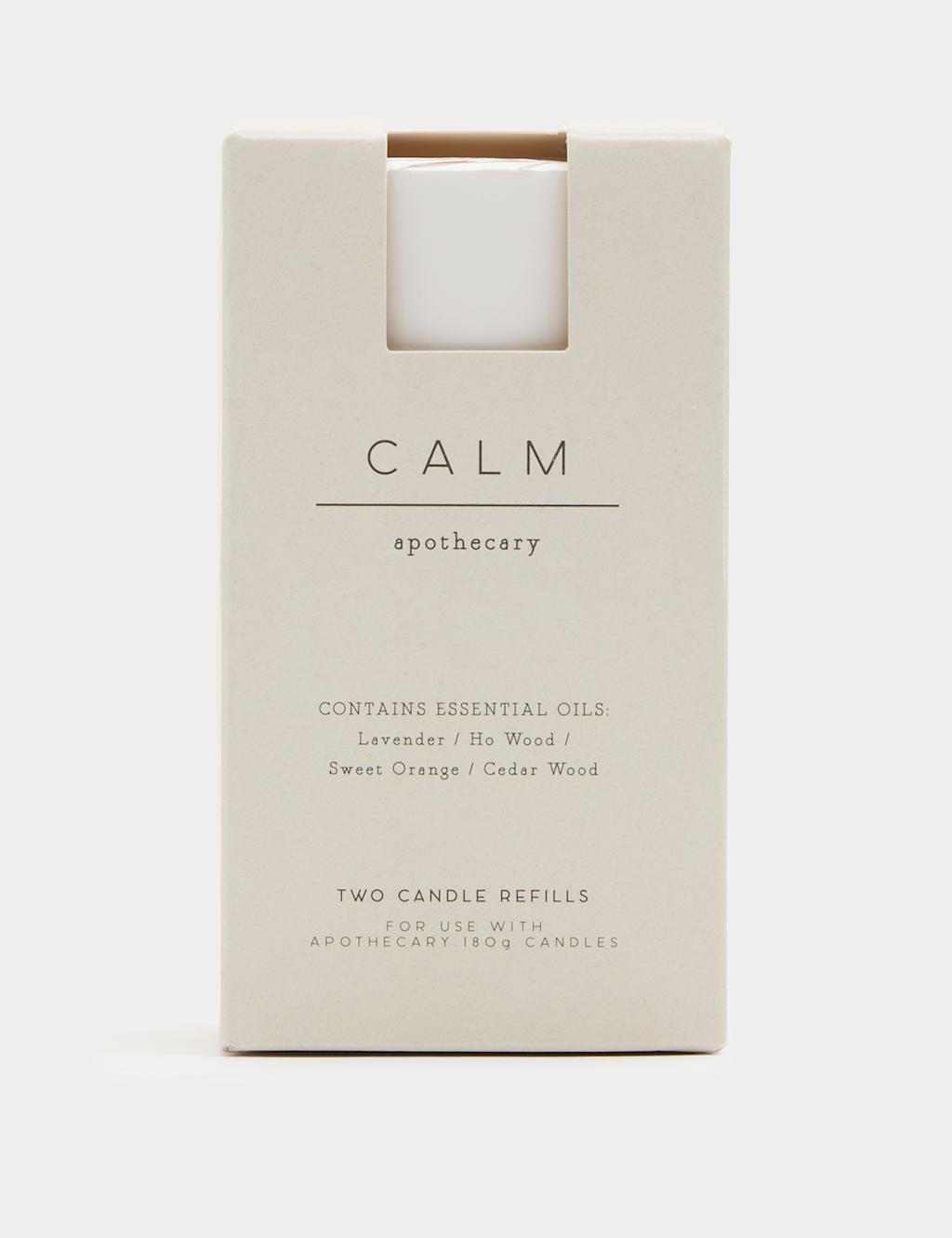 Apothecary Set of 2 Calm Candle Refills White