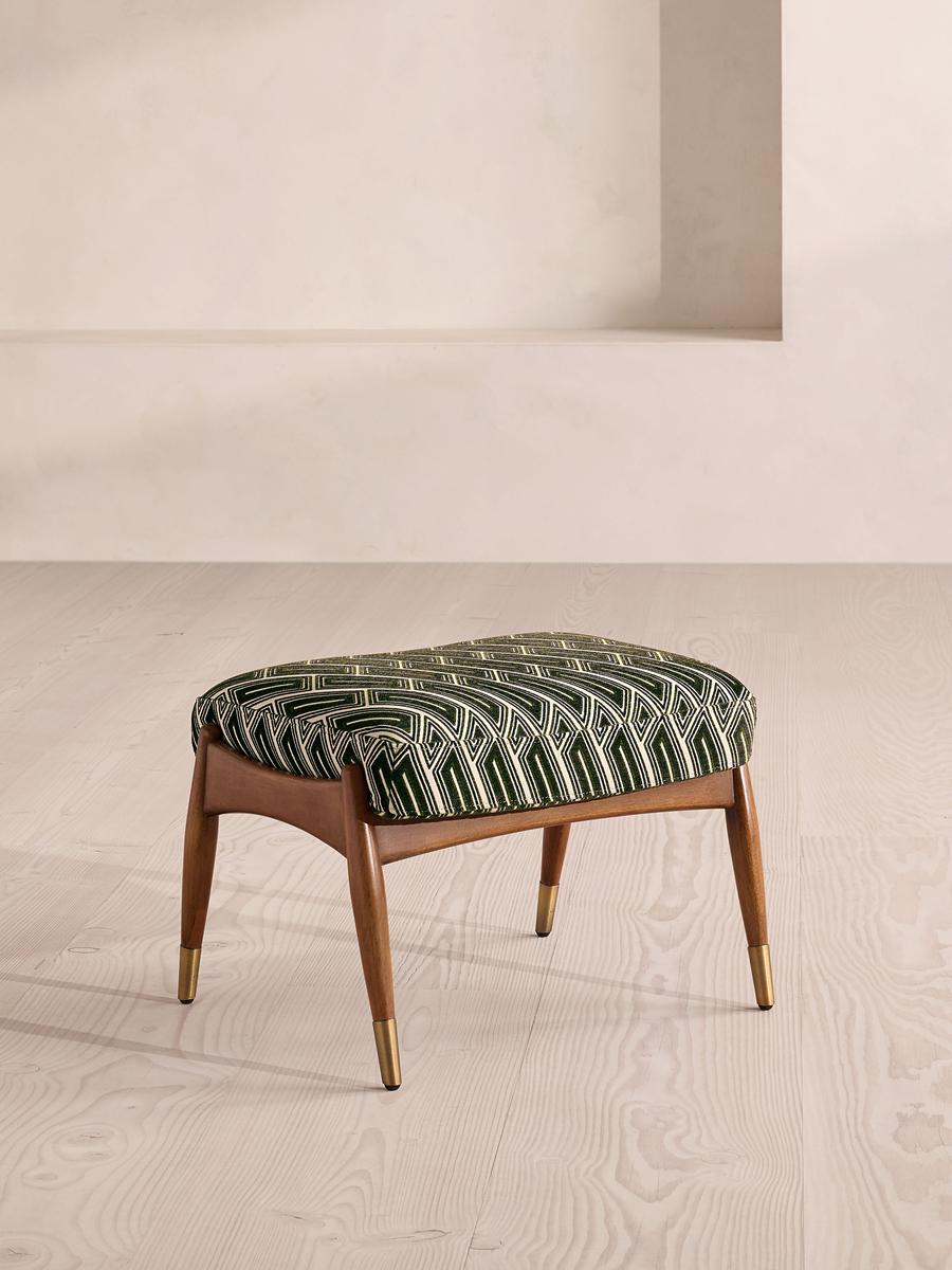 Theodore Footstool, Vende Jacquard, Olive