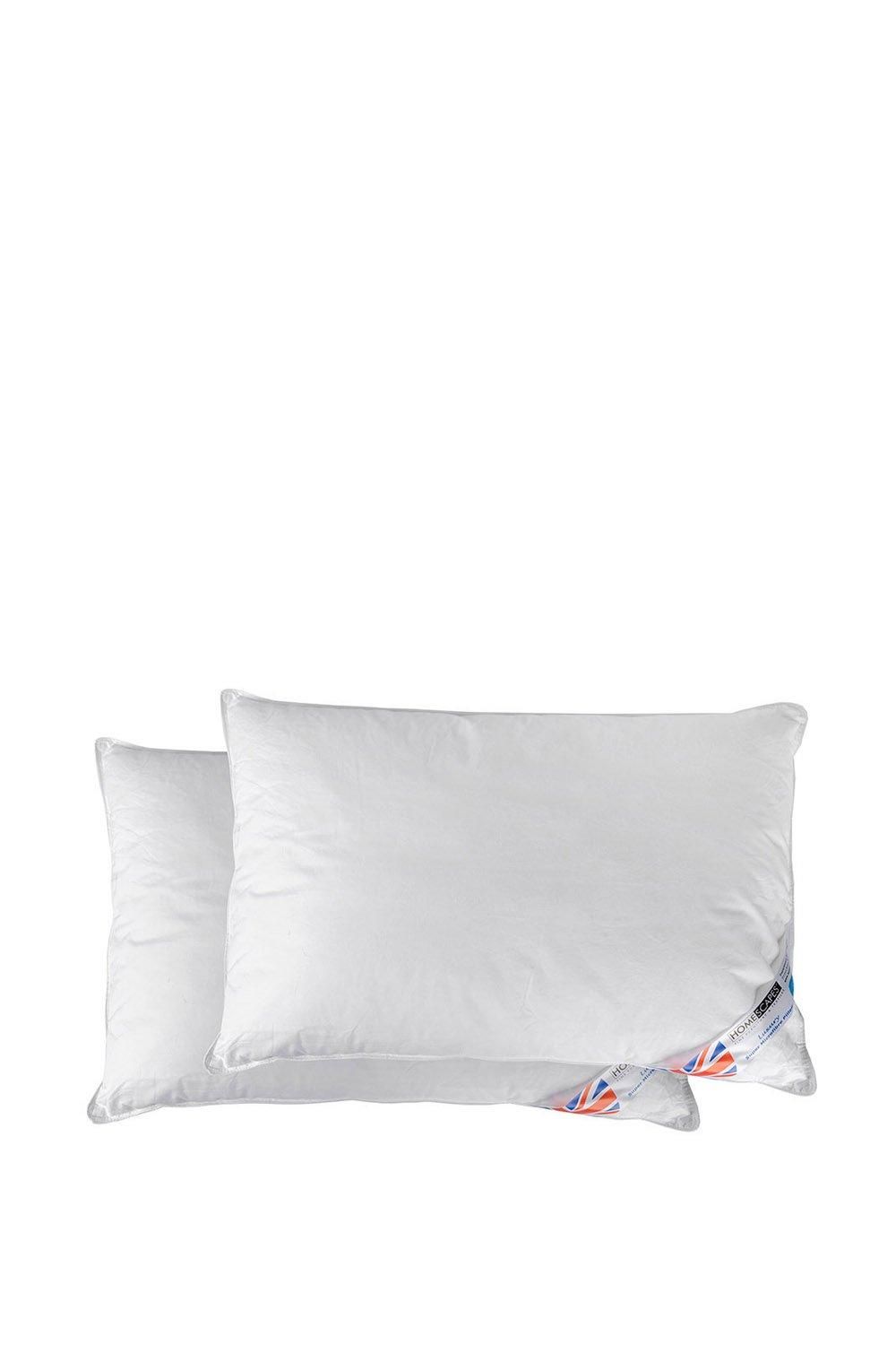 Homescapes Luxury Hotel Quality Super Microfibre Pillow Pair in White