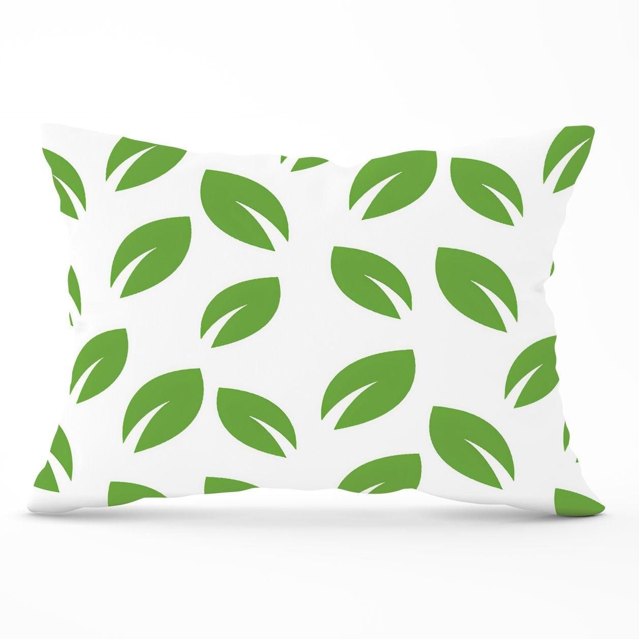 Warren Reed - Designer Leaves Pattern Cushions in Green