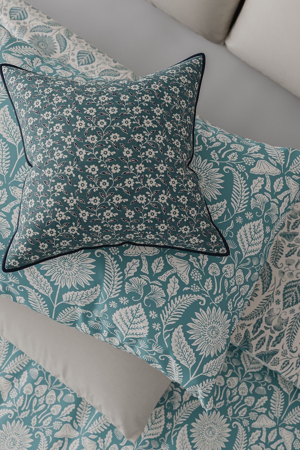 Helena Springfield 'Sunflowers' Cotton Duvet Cover Set in Teal 4