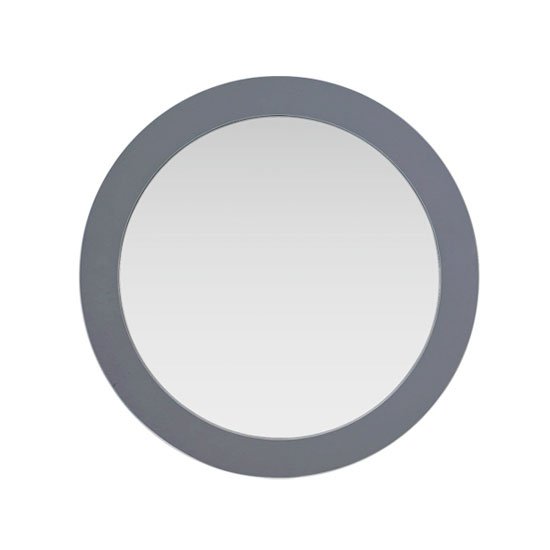 Cruise Round Wall Bedroom Mirror In Grey Glass Frame