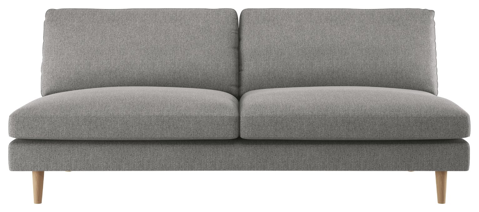 Habitat Teo 3 Seater Fabric Sofa - Charcoal
