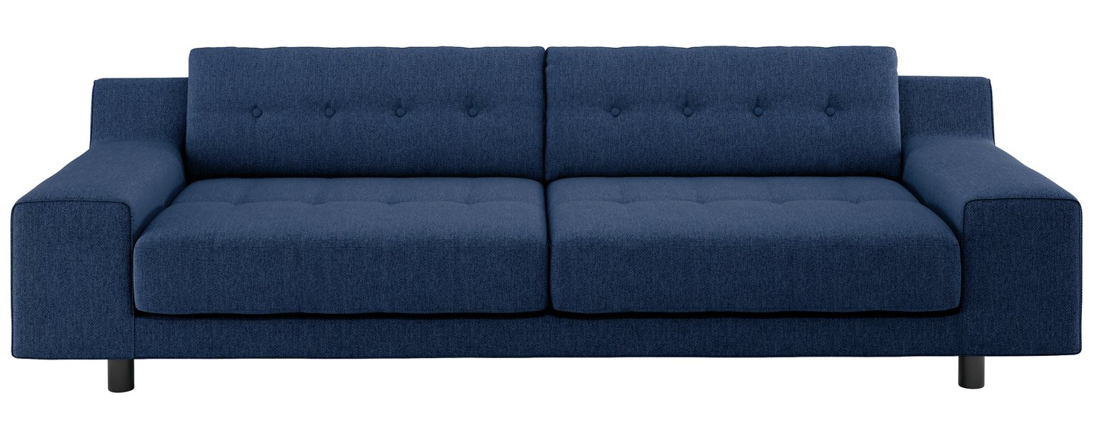 Habitat Hendricks 4 Seater Fabric Sofa - Blue