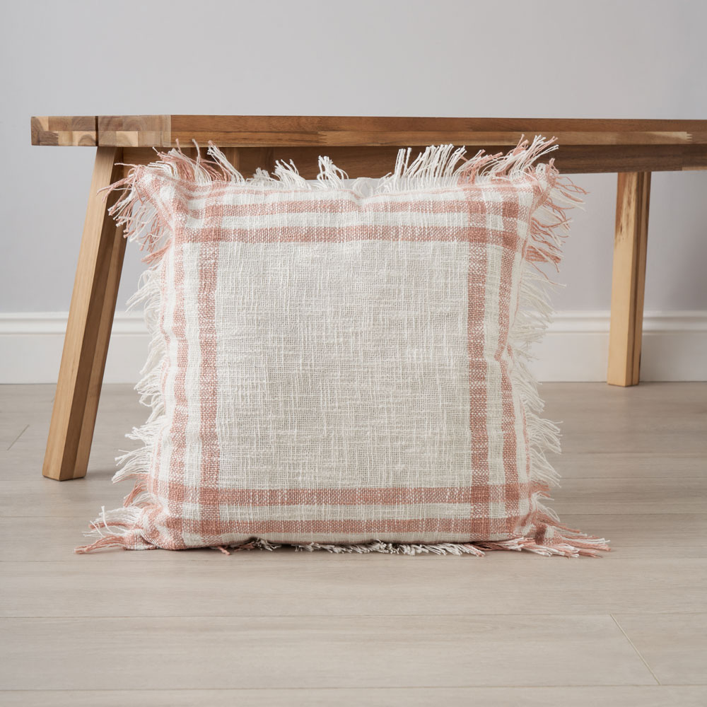 Tula Check Cushion, Pink