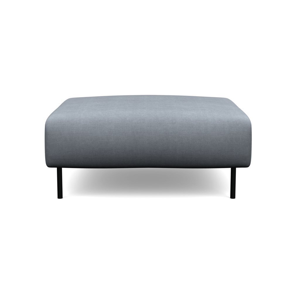 Heal's Luna Ottoman Siena Cotton Shale Grey Black Feet