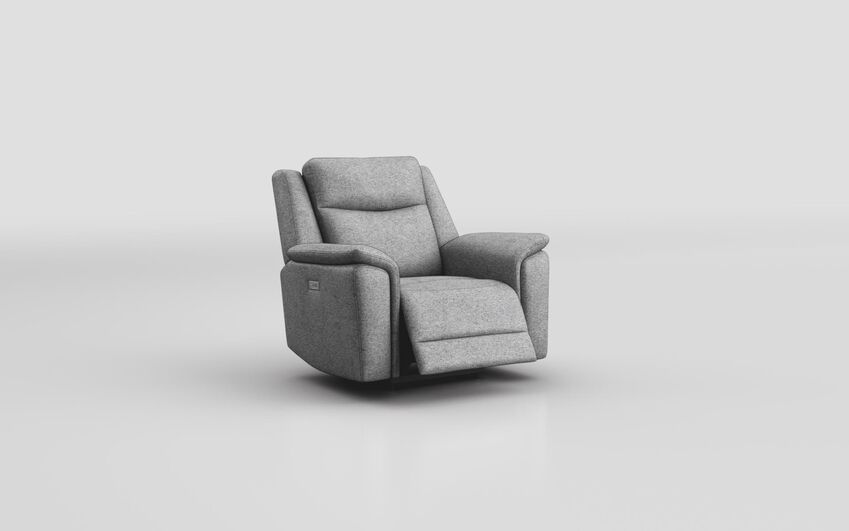 Blue Fabric Savio Power Recliner Chair