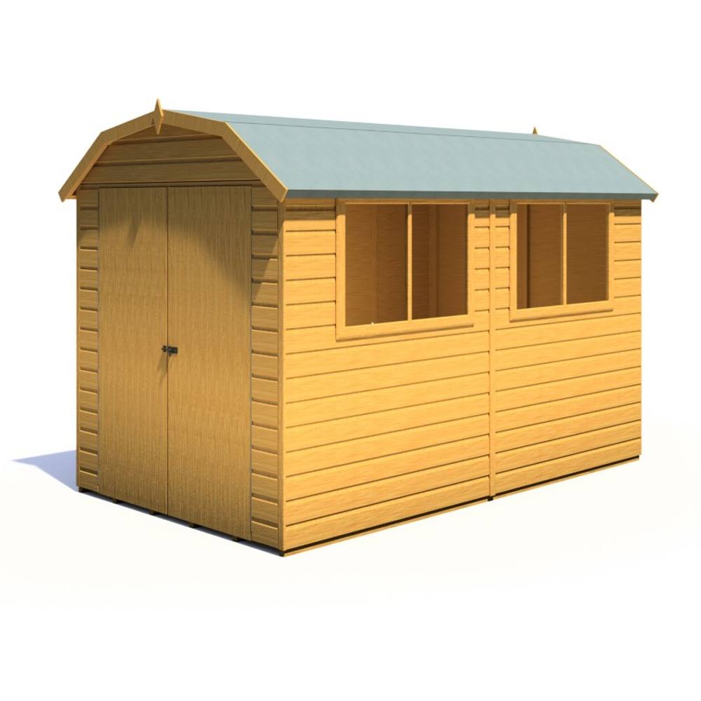 Shires Barn 10x6 DD Premium Sheds - L197.8 x W311.4 x H212.8 cm in Brown 4