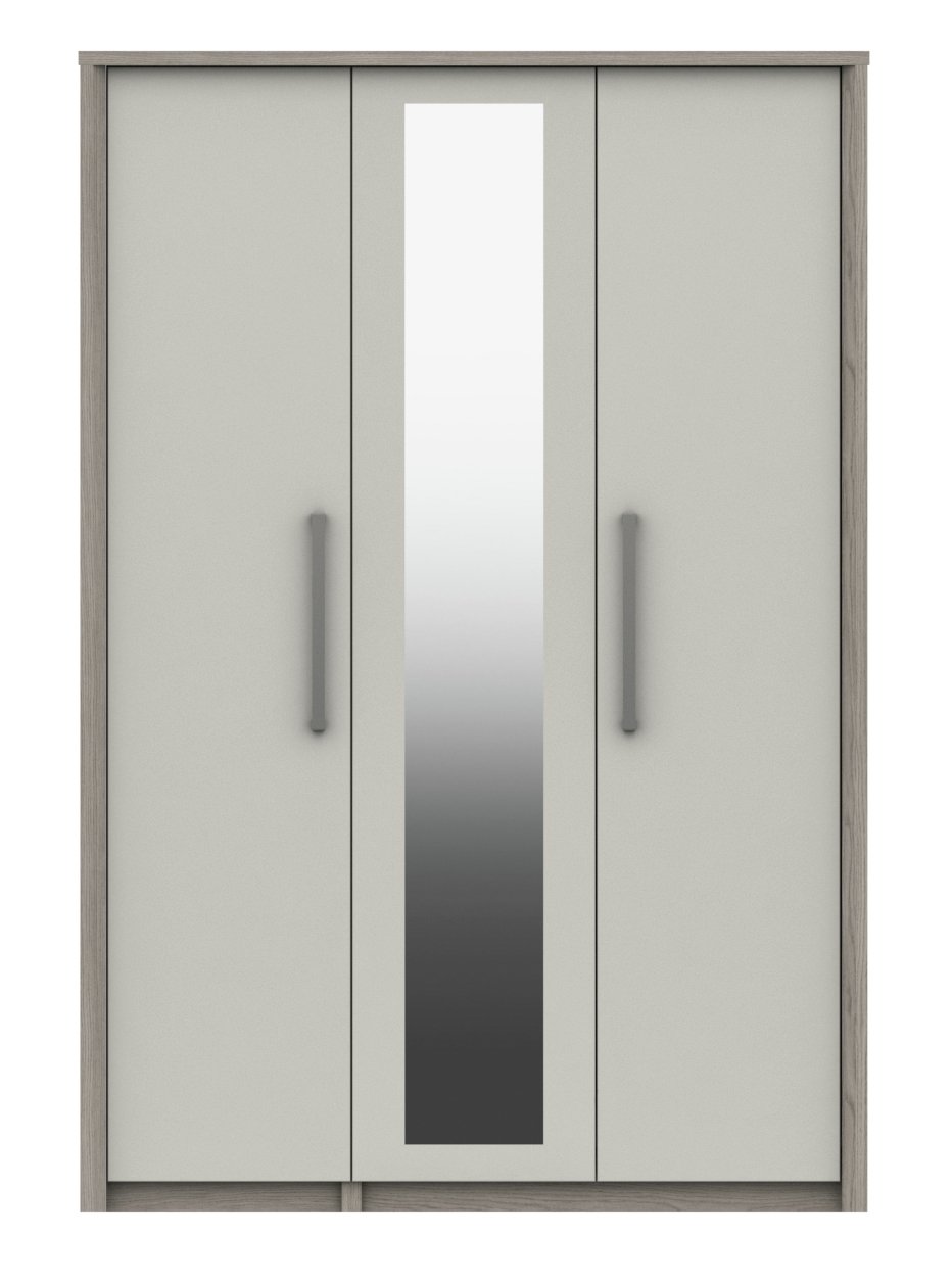 Grasmere 3 Door Mirror Wardrobe - White