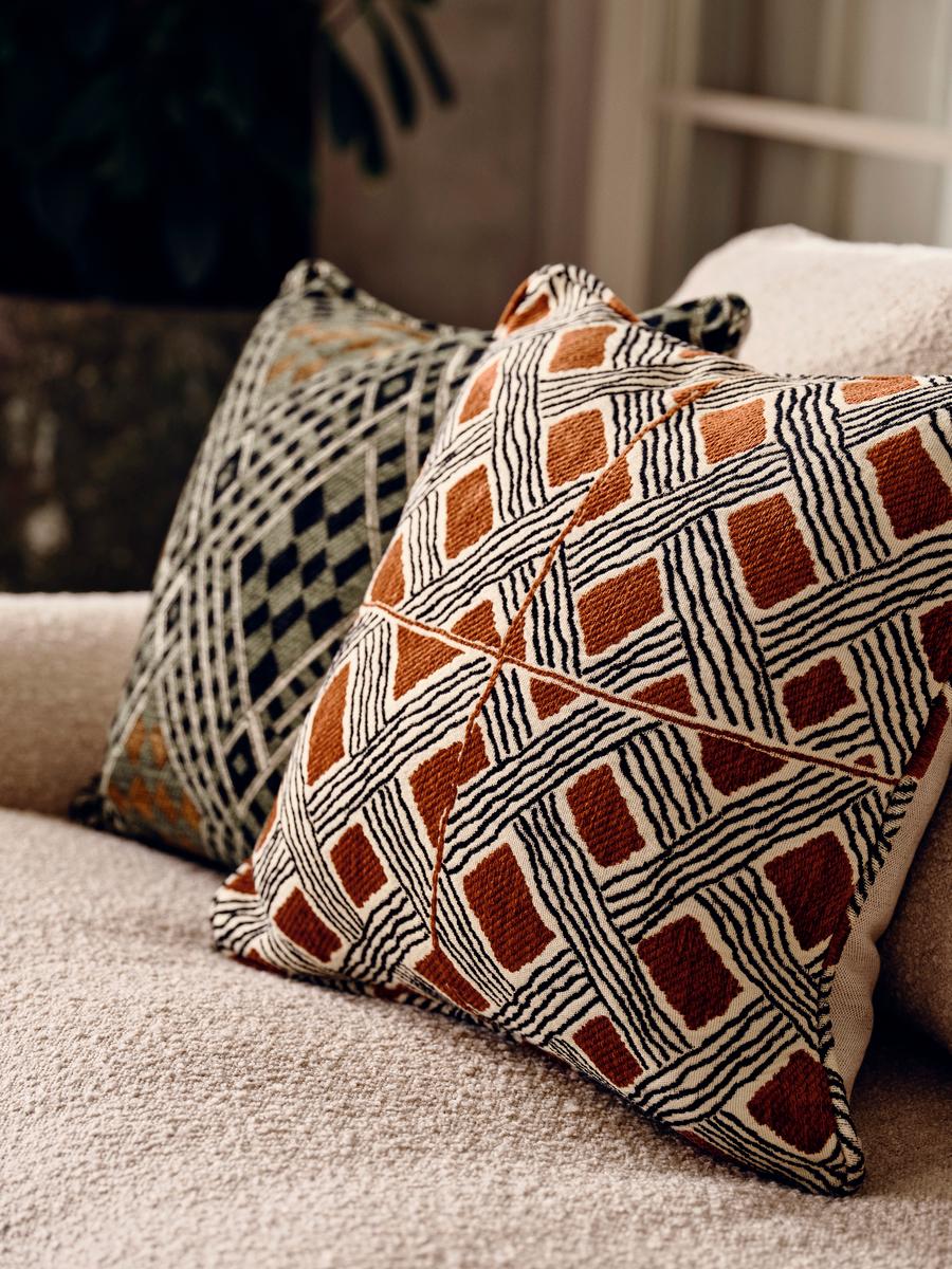 Pierre Frey Behanzin Cushion, Rust