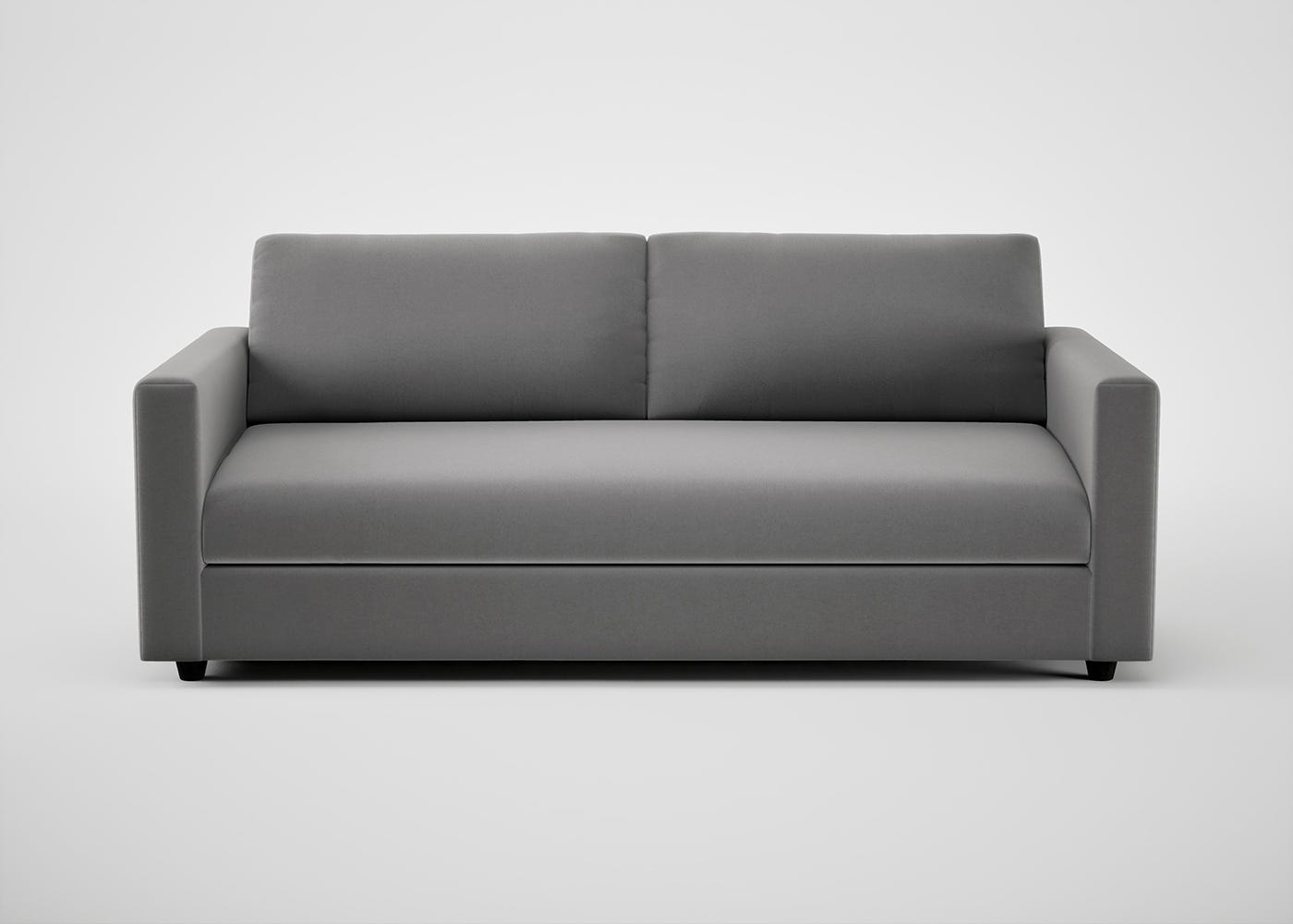Heal's Nimbus II 4 Seater Sofa Smart Velvet Mercury Black Feet