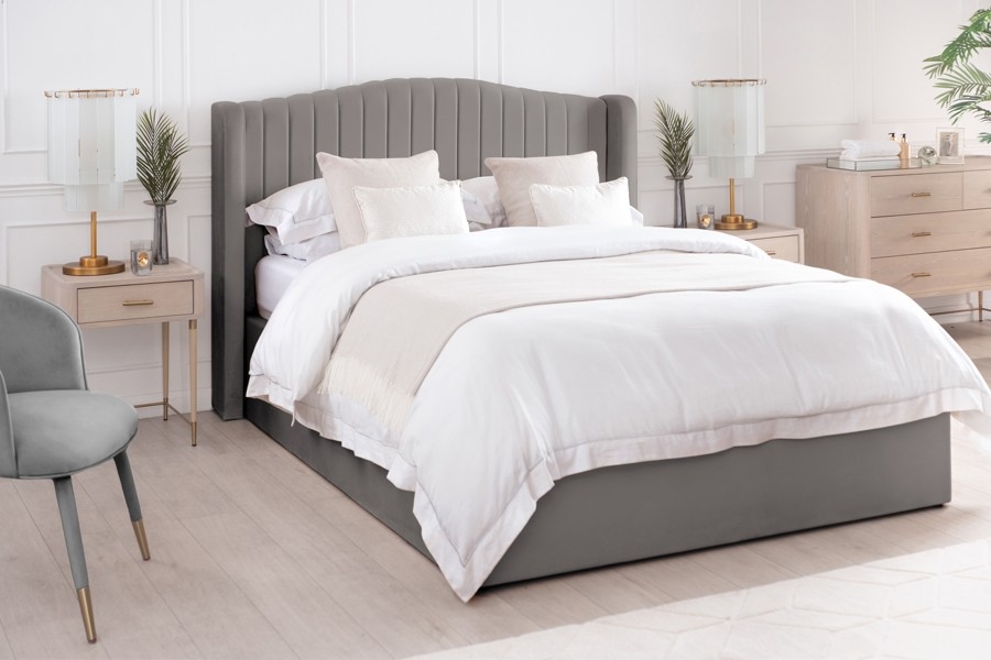 Harrison Storage Bed - Dove Grey