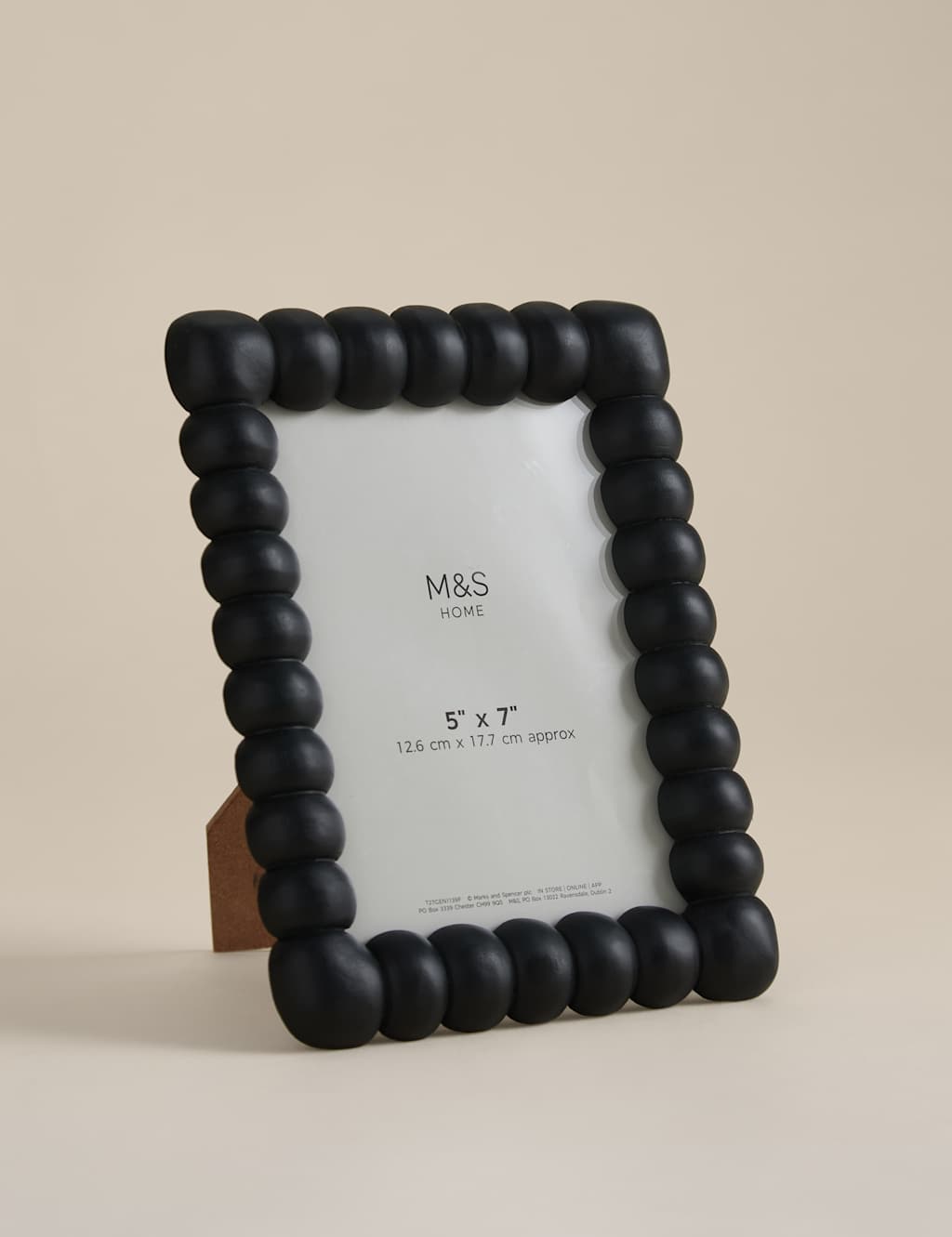 M&S Bobbin Photo Frame 5x7 inch Black