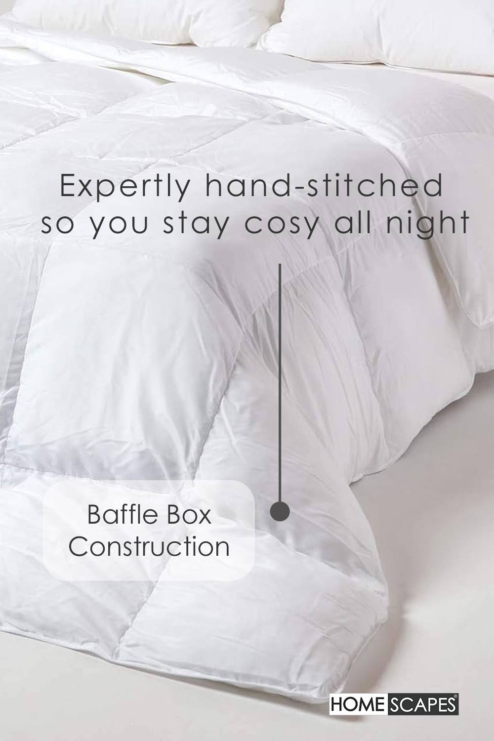 Homescapes Luxury Hotel Soft as Down Super Microfibre 2.5 Tog Summer Duvet in White 4