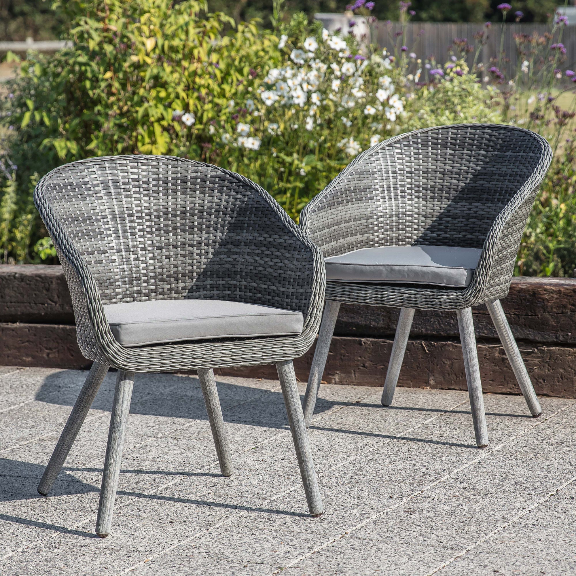 Georgiana Set of 2 Grey Chairs Grey