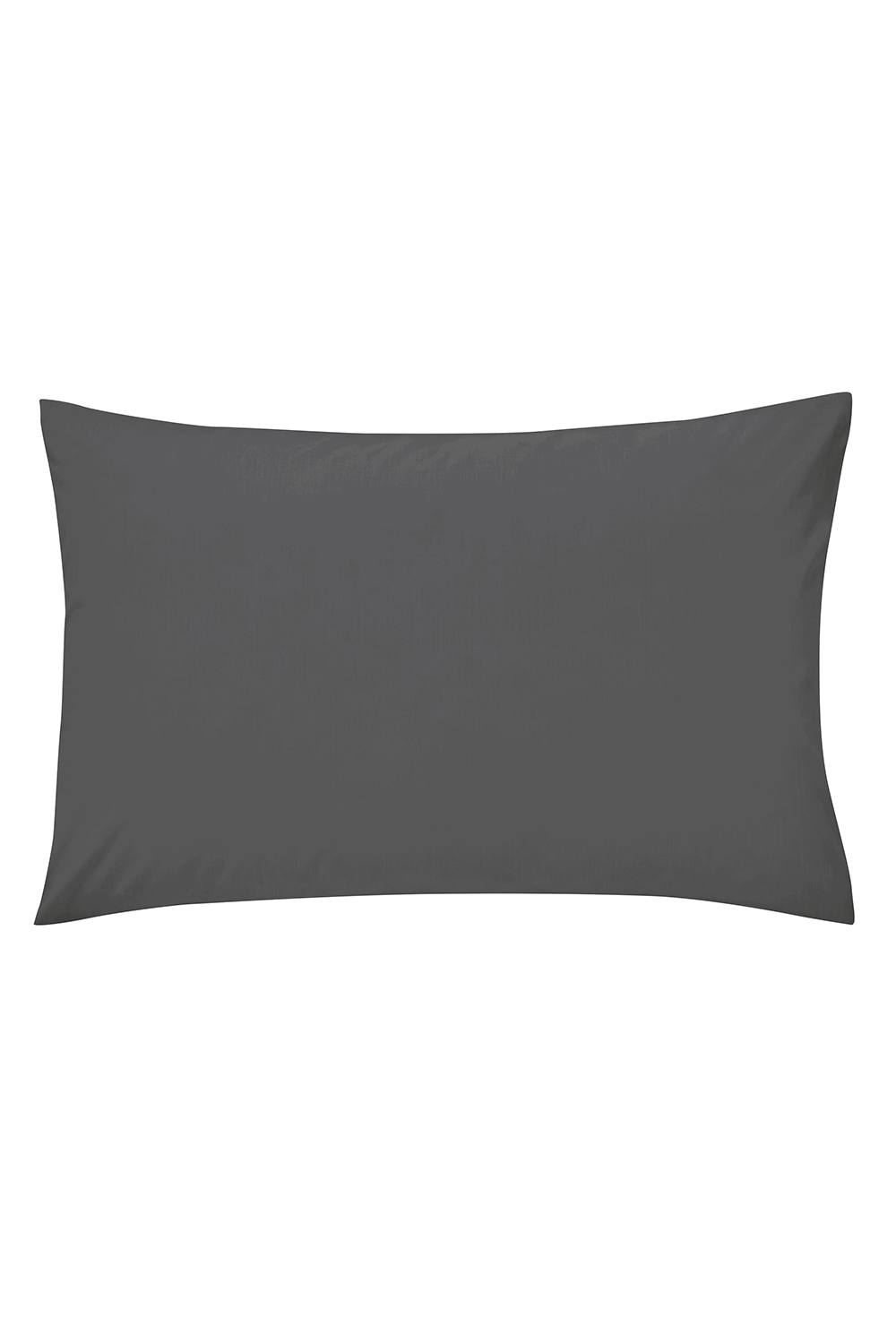 Helena Springfield 'Plain Dye' 180TC Large Pillowcase in Charcoal