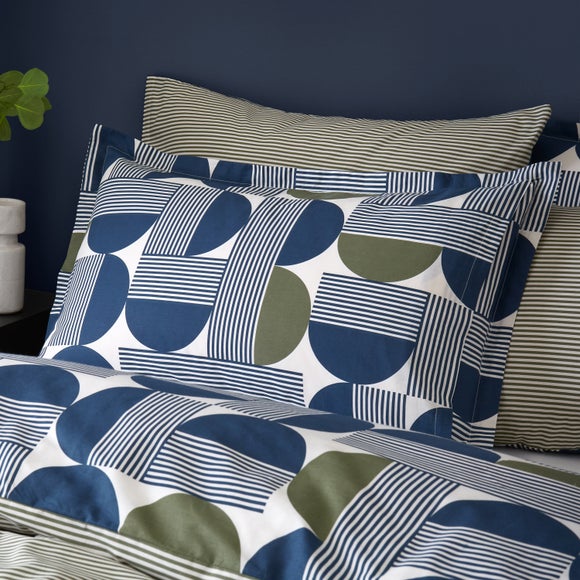 Bromley Modern Geometric 100% Cotton Oxford Pillowcase