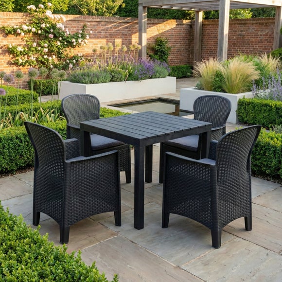 Trabella Roma 4 Seat Bench Dining Set Set