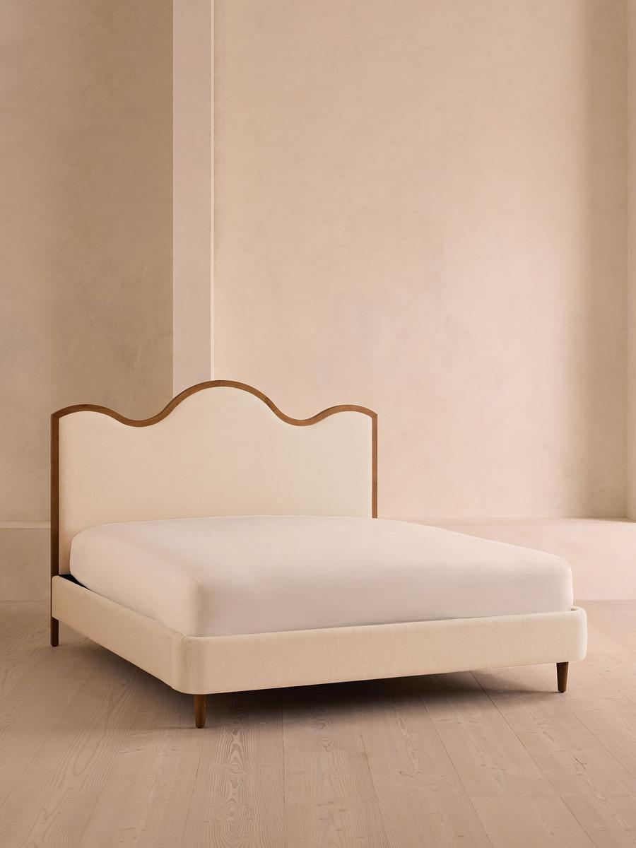 Aubrey Bed, King, Linen, Bisque