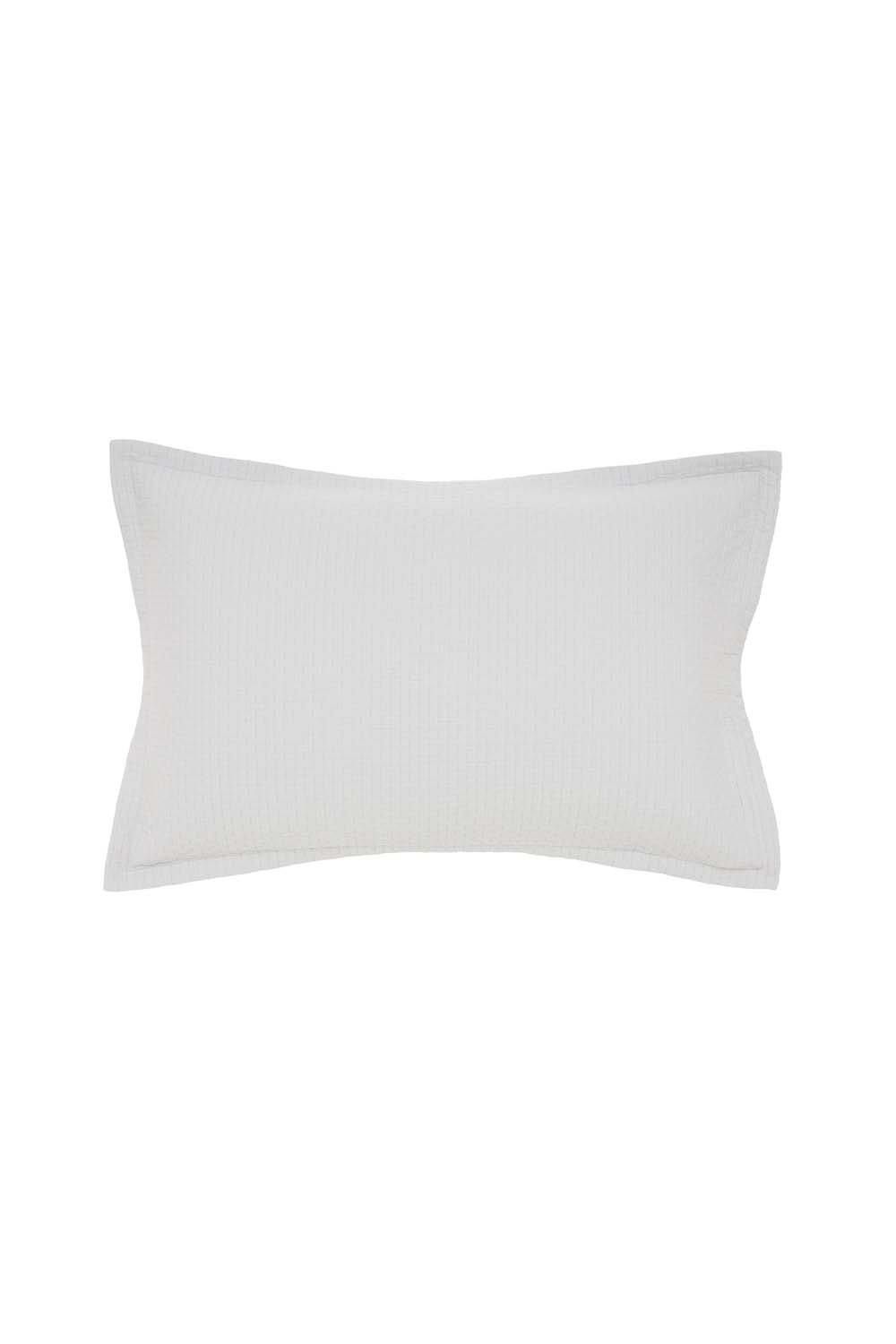 Murmur 'Hush' Cotton Percale Oxford Pillowcase in Grey