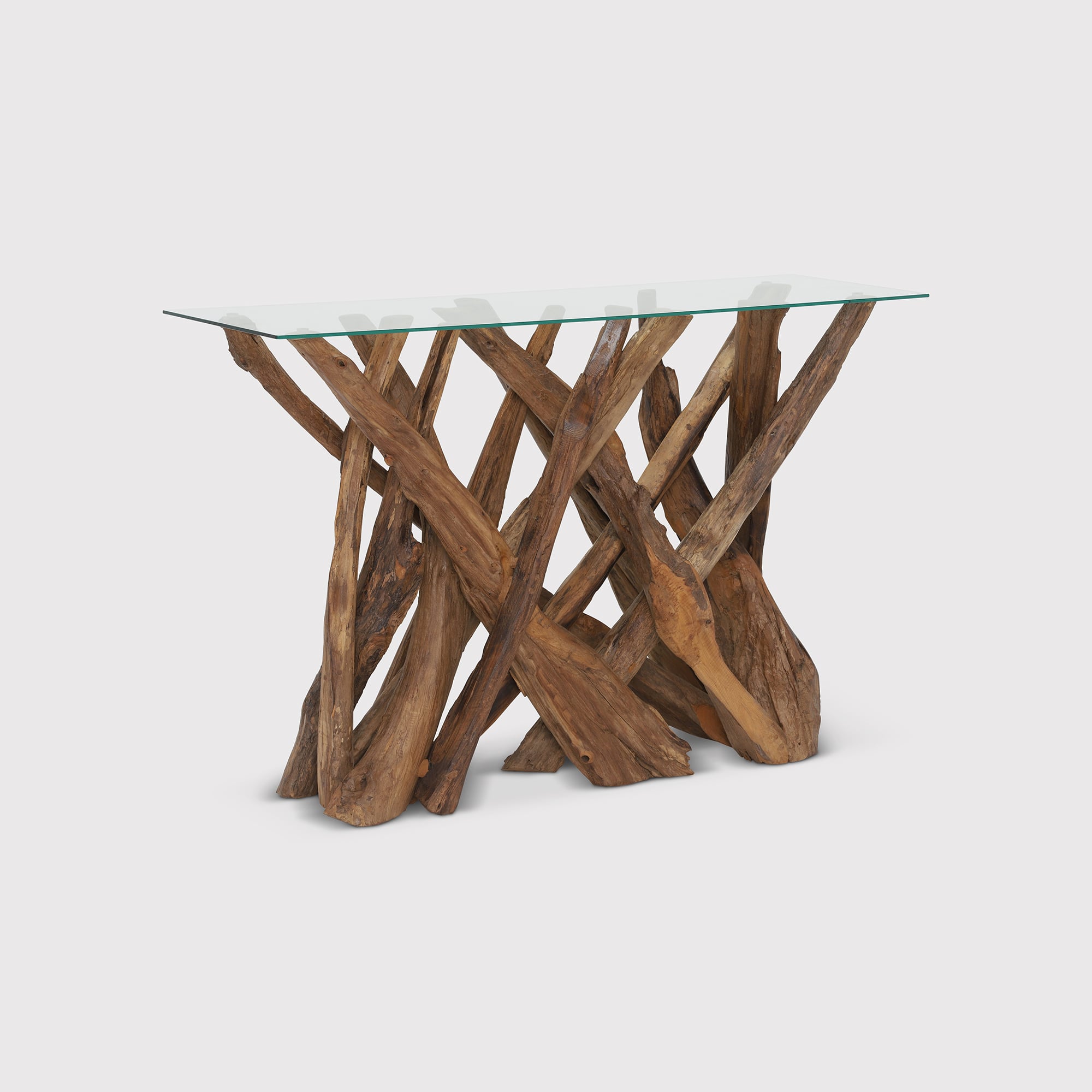 Whinfell Console Table, Brown Glass | Barker & Stonehouse