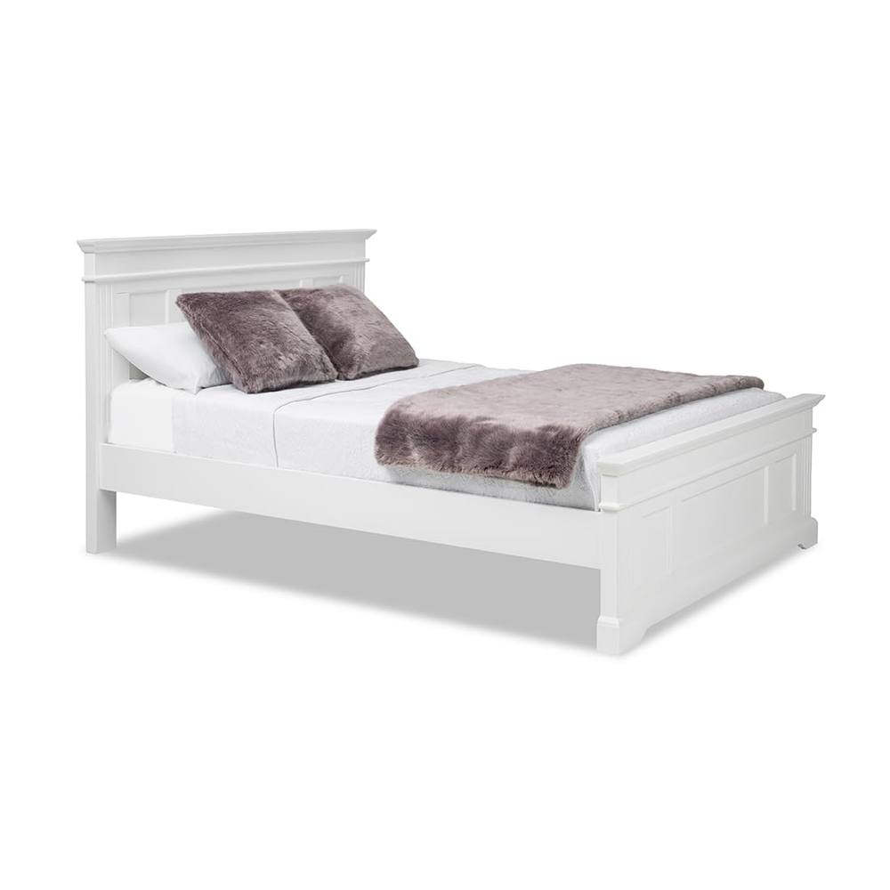 Statement Furniture Gainsborough White Wooden Double Bed Frame 4ft6 Hamptons Style