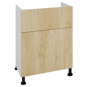 Wickes Broxwood Natural Oak Standard Depth Toilet Unit - 600mm