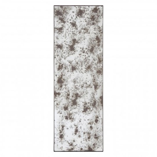 Raze Rectangular Speckled Wall Mirror In Antique Silver Frame