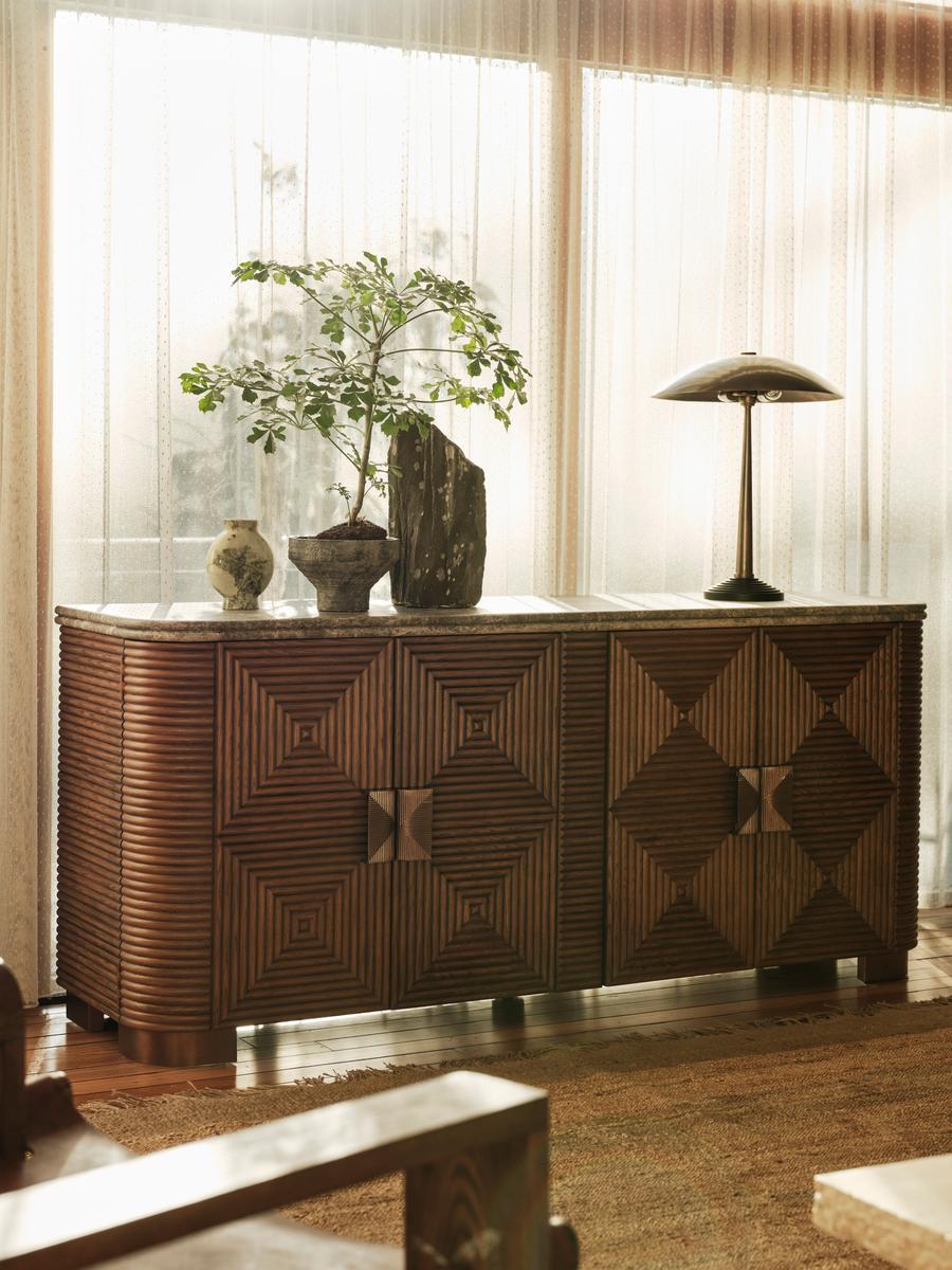 Kingsley Sideboard, Grey Emperador Marble
