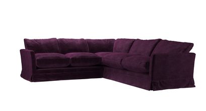 Otto Asym. Crn: LHF 2 Seat w RHF 2.5 Seat in Plum Smart Velvet - sofa.com