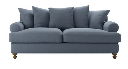 Teddy 3 Seat Sofa Bed in Loch Brushed Linen Cotton - sofa.com